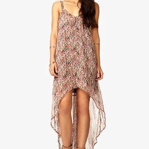 FLORAL HIGH LOW CAMI DRESS SMALL